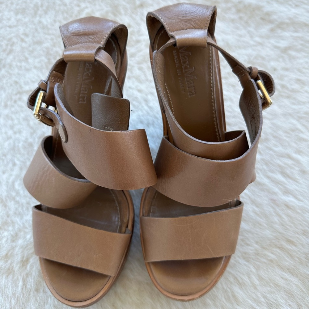 Max Mara wedge brown